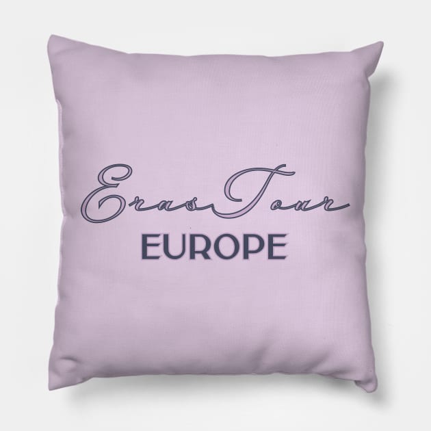 Eras Tour Europe Pillow by Likeable Design