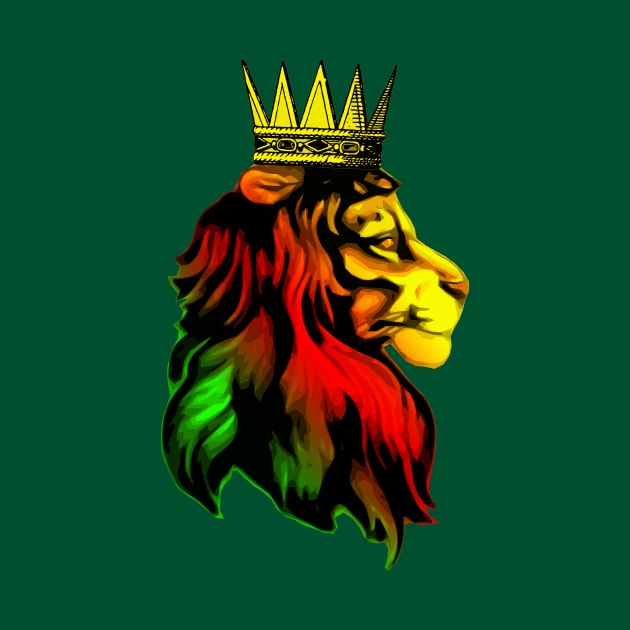 Reggae Rasta Lion by TEEVEETEES