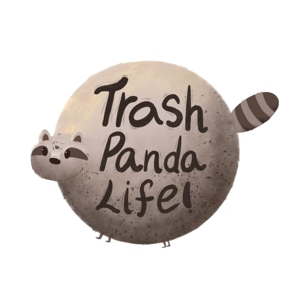 Trash panda life cartoon design by Cuteful