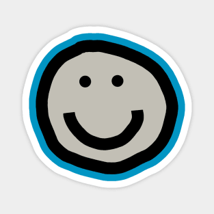 Minimal Happy Smiley Face Lead Crystal Magnet