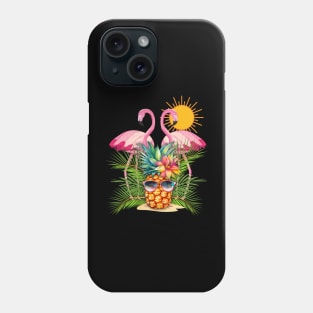 Flamingos and Pineapples Phone Case