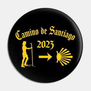 Camino de Santiago de Compostela Female Pilgrim 2023 Pin