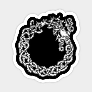 Celtic Knotwork Ouroboros Dragon Magnet