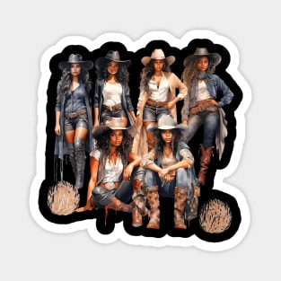 Black Cowgirl Western Rodeo Melanin History Texas Howdy Magnet