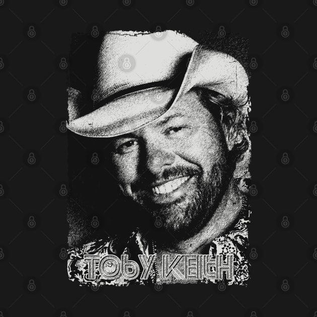 Toby Keith// black white design T-Shirt by YukieapparelShop