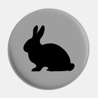 Bunny Rabbit Pattern in Black and Grey Pin