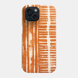 Orange Burnt Mudcloth Boho Pattern Phone Case