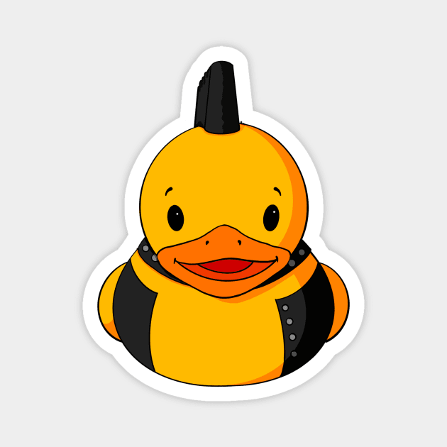 Punk Boy Rubber Duck Magnet by Alisha Ober Designs