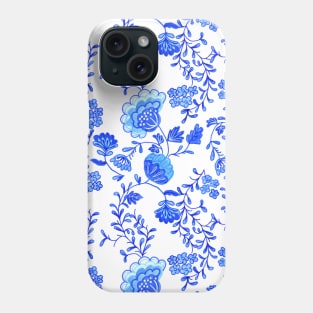 Chinoiserie Floral Blue and White Phone Case