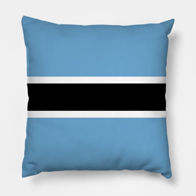 Botswana Flag Pillow by DetourShirts