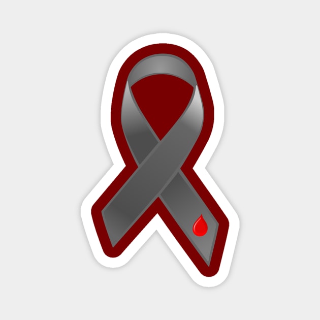 Grey Diabetes Ribbon Magnet by AlondraHanley