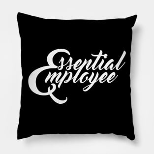 Essential Employee letter white Pillow