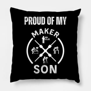 Proud of My Maker Son Pillow