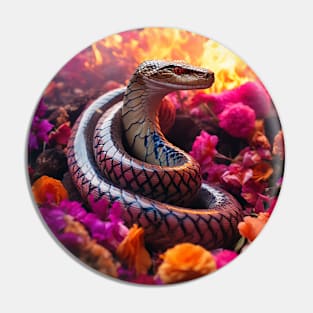 Floral Blaze Serpent Pin