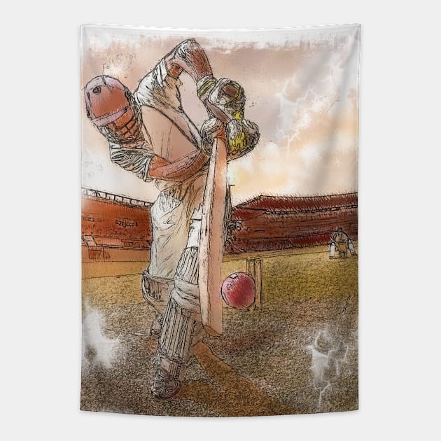 Fasbytes Cricket Legside Tapestry by FasBytes