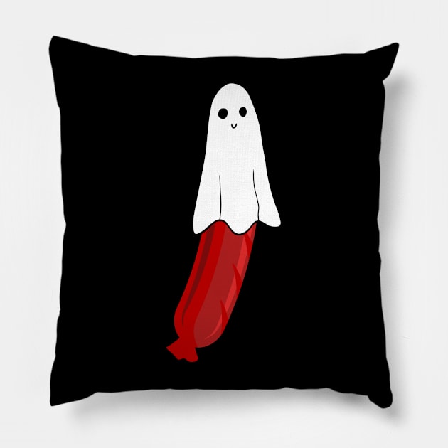 Halloween | Happy Halloweiner | Ghost | Gift for Halloween Fans | Hotdog Pillow by Publicus Apparel