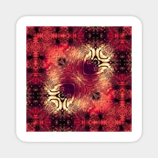 SQUARE VARİATİONS İN RED GLASS Magnet