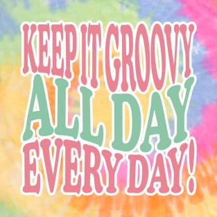 Groovy poster lettering, hippie, joy T-Shirt