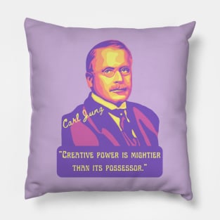 Carl Jung Portrait and Quote Pillow