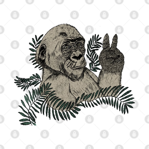 Peace Gorilla by msmart