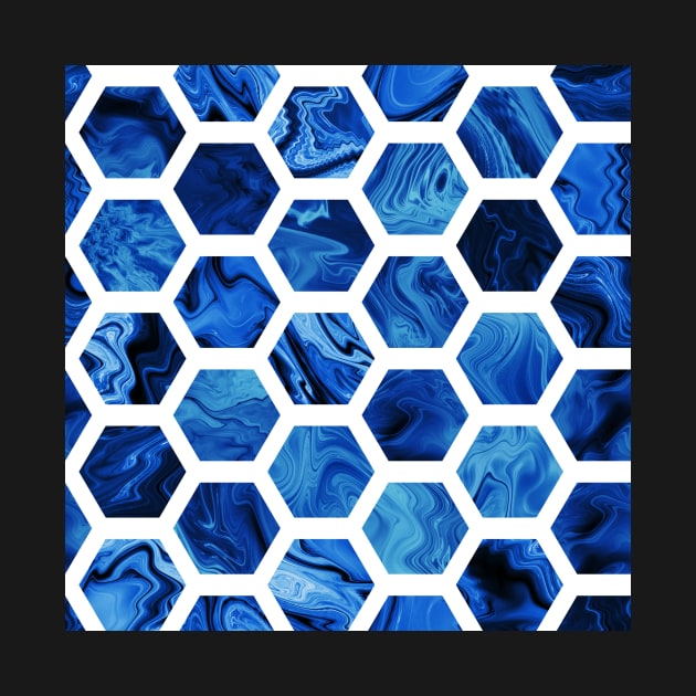 Blue hexagons by krinichnaya