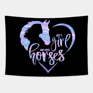 Just A Girl Who Loves Horses Tapestry