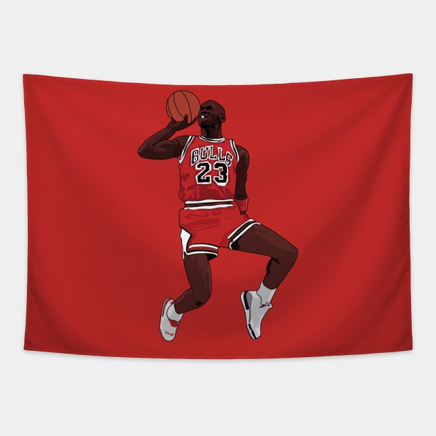 Michael Jordan Chicago Bulls Dunk Tapestry by xavierjfong