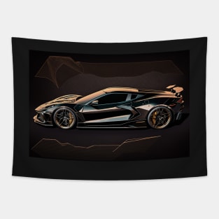 corvette c8 z06-black Tapestry