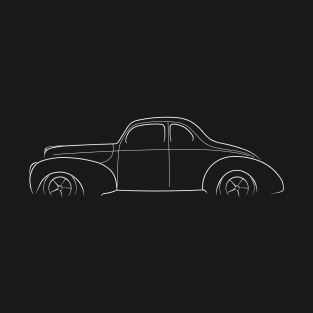 1940 Ford Deluxe Coupe - Profile Stencil, white T-Shirt