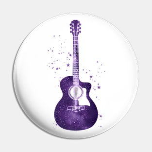 Auditorium Style Acoustic Guitar Universe Texture Pin