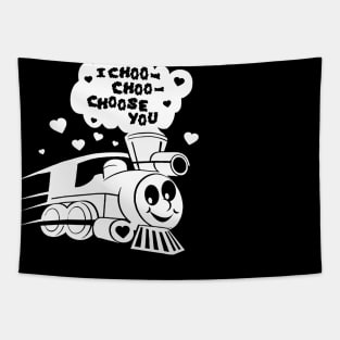 'I Choo Choo Choose You' Funny Valentine's Day Gift Tapestry