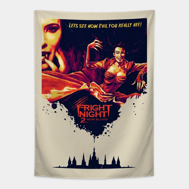 Retro Fright Night New Blood Tapestry by OrcaDeep