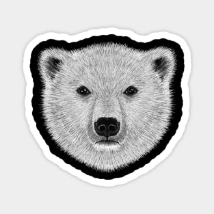 Polar Bear B&W Magnet