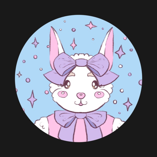 Frilly Bunny Sticker by catherynsart