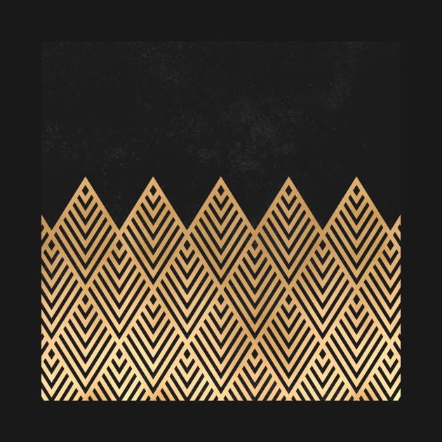 Geometric Black and Gold by Blue-Banana