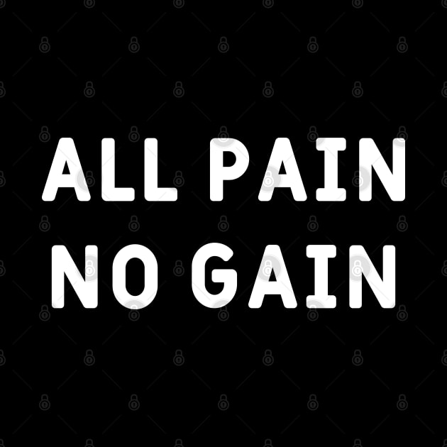 All pain, no gain by Made by Popular Demand