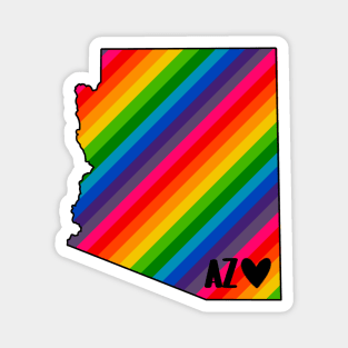 USA States: Arizona (rainbow) Magnet