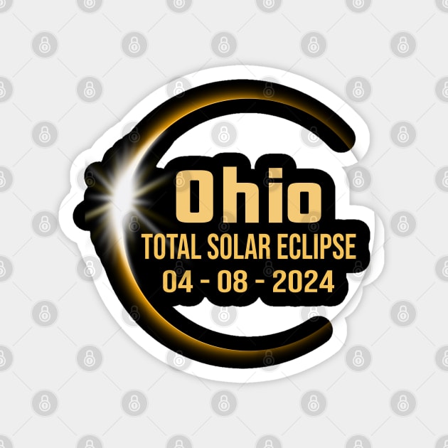 State Ohio Total Solar Eclipse Magnet by Crayoon