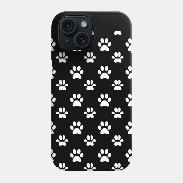 White Paw Print Covid 19 Phone Case by CreativeLimes