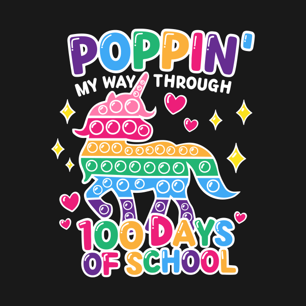 Funny Happy Poppin my way trough 100 Days Of School by jodotodesign