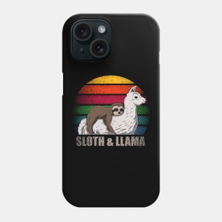 Sloth & Llama Retro Sunset Phone Case