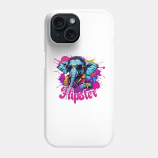 Cool Elephant with paint splashes Phone Case