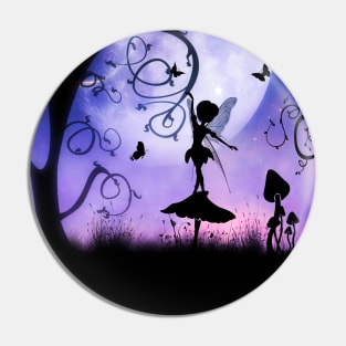 Cute fairy dancing in the night Pin