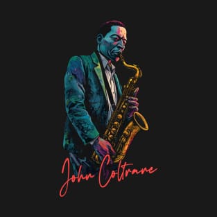 John Coltrane - Retro Jazz Music Fan Design T-Shirt