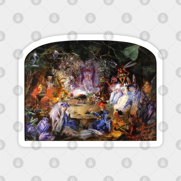 FAIRY BANQUET Wood Fairies Magnet by BulganLumini