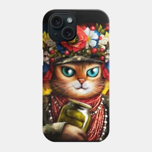 Ukrainian cat soldier Phone Case