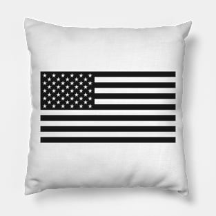 US Flag - Black Pillow