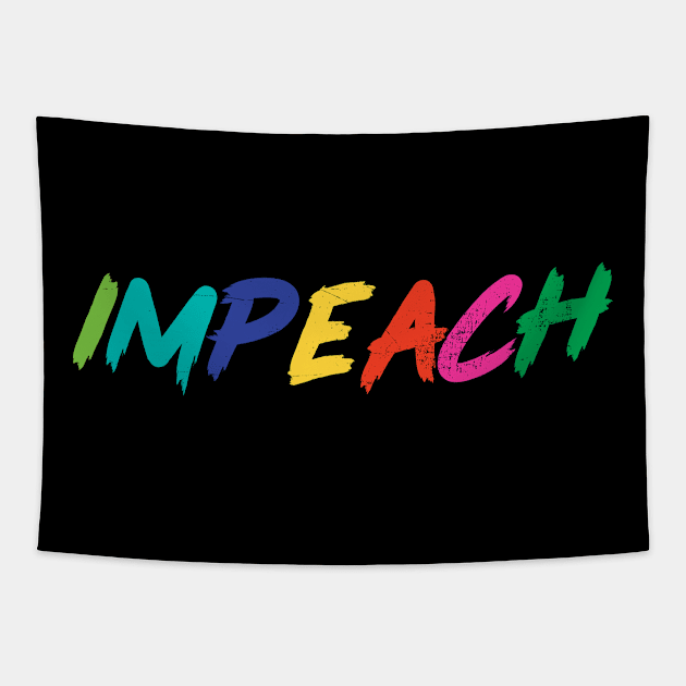 Anti Trump Impreachment 45 Team Not my president T-shirt Tapestry by dconciente