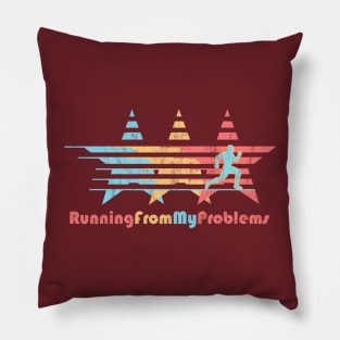 Running From My Problems Anxiety. Pillow
