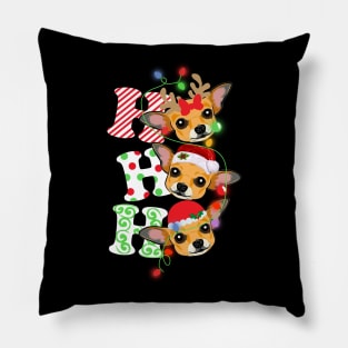 Ho Ho Ho Funny Christmas For Chihuahua Lovers Pillow